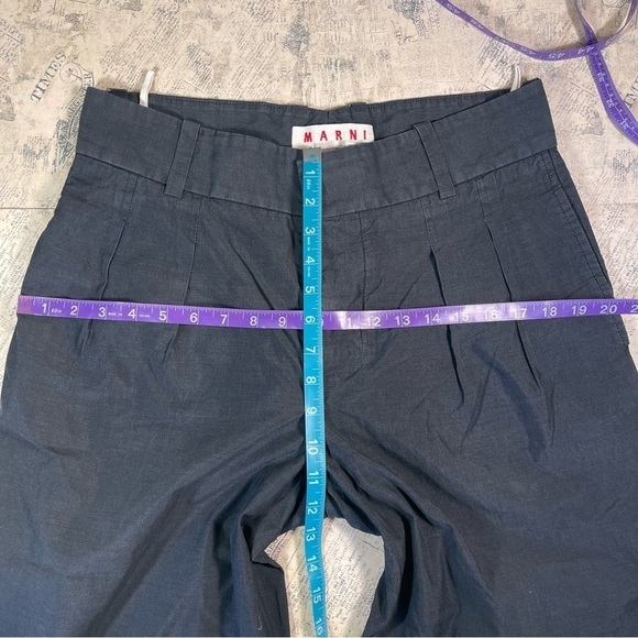 Marni made in Italy 100% cotton capri pants wide legs size 44 - Picture 6 of 10